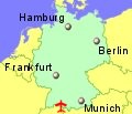 Small location map for Friedrichshafen Airport