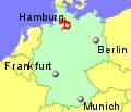 Small location map for Hamburg Airport