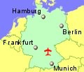 Small location map for Nuremberg Airport