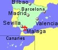 Small location map for Malaga Airport