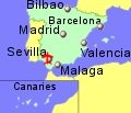 Small location map for Seville (Sevilla) Airport