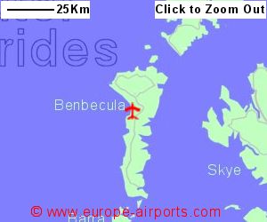 Detailed map showing location of Benbecula airport, uk-and-ire