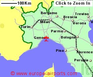 Map showing location of Genoa / Genova airport, Italy